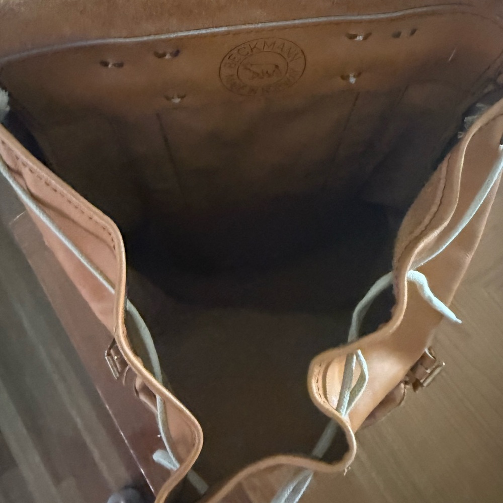 Chic Tan Leather Backpack for Women - Picture 7 of 9